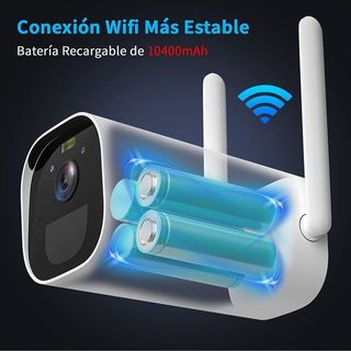 *Cámara vigilancia WiFi con batería 10400mAh*