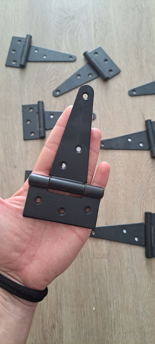 8 Bisagras negras 7.5 x 14.5 cm