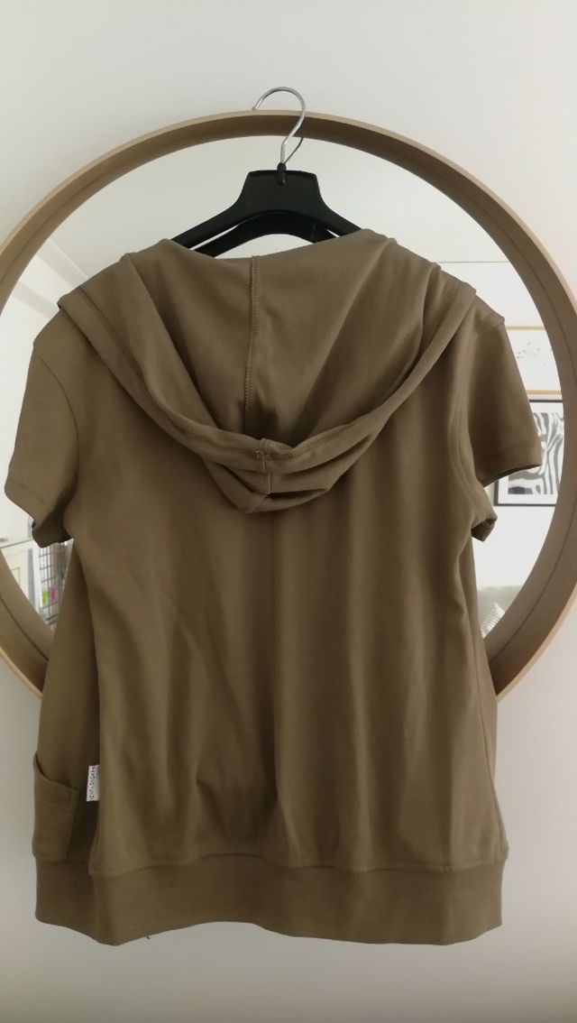 Sudadera de manga corta caqui