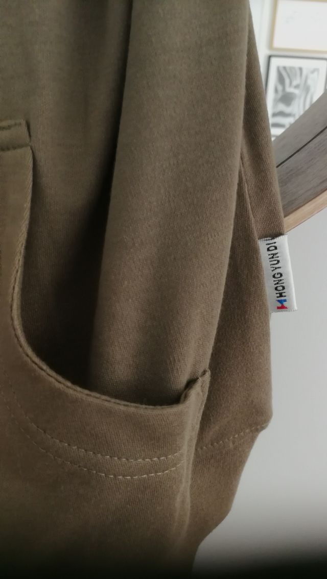 Sudadera de manga corta caqui