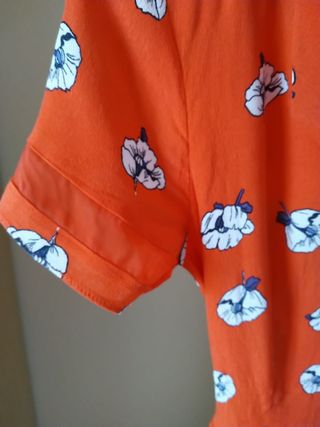 Vestido flores naranja Naf Naf