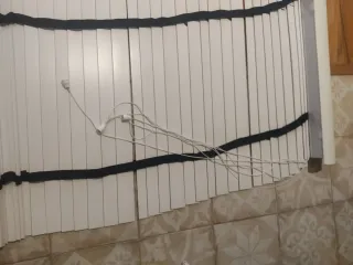 Cortina veneciana blanco y negro