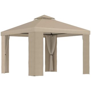  Gazebo da Giardino 3x3m in Metallo con Zanzariera