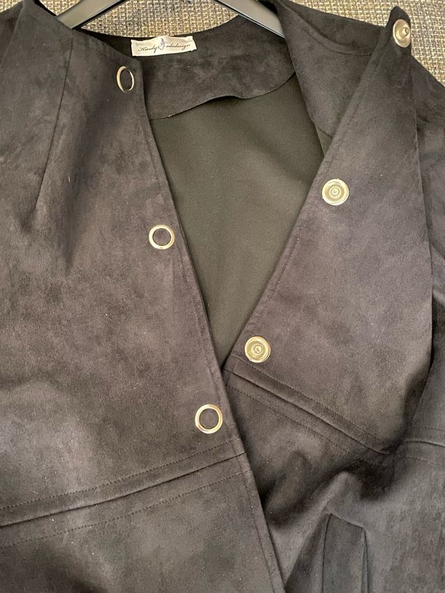 Spolverino in alcantara blu, tg M