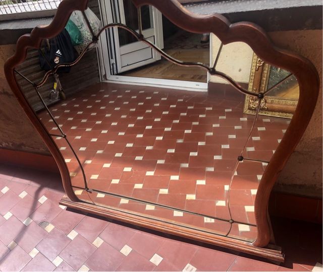 Espectacular espejo madera maciza solo 100