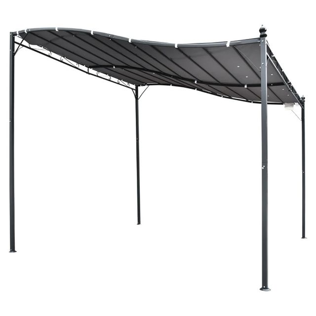 Gazebo Pergola 3x3m da Giardino con Tenda Impermea