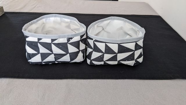 Ciotole pieghevoli per cane in stoffa