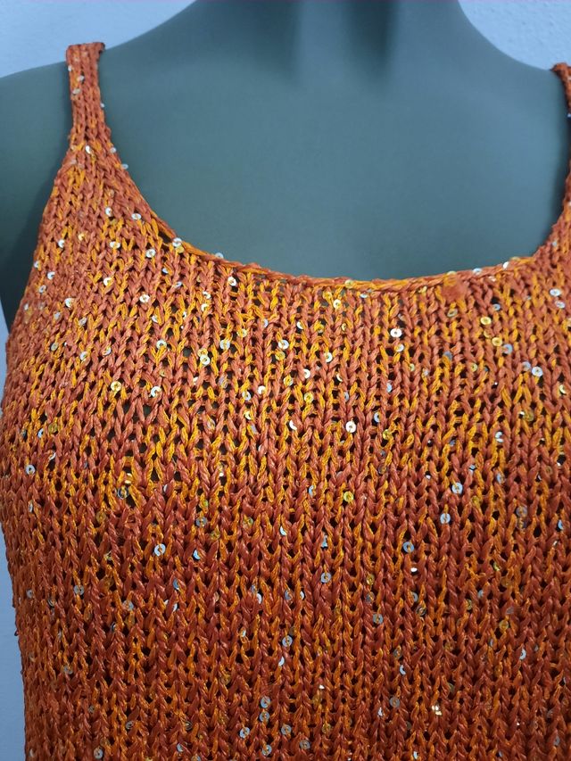 Top viscosa e pailettes