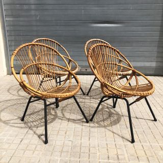 Sillones bambu vintage 1960