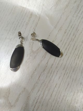 Pendientes Plata y madera