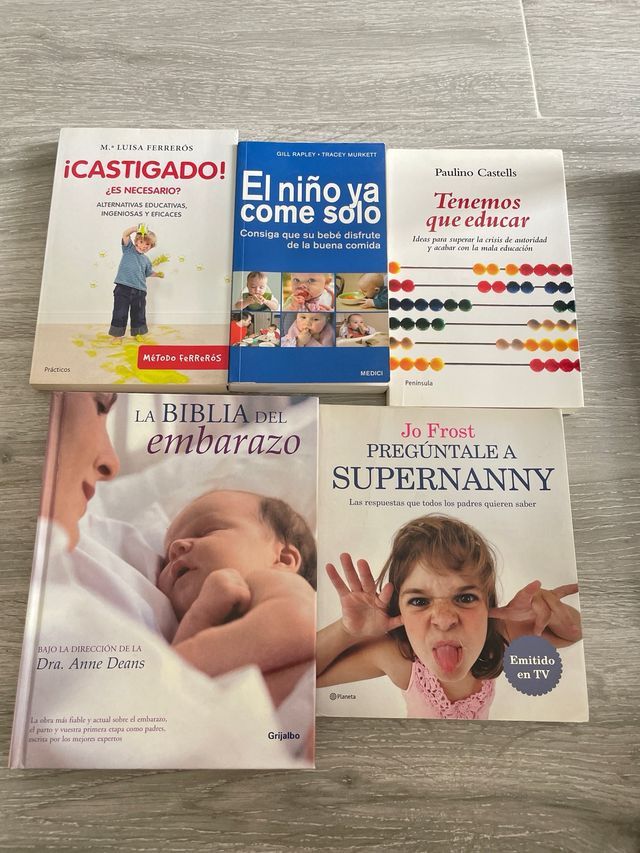 Lote 5 libros embrazo y bebé