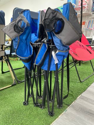 Silla Doble Plegable de Camping.