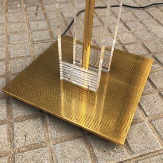 Lámpara de pie halógena Diseño acrílico años 80