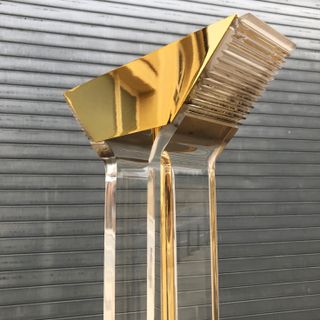 Lámpara de pie halógena Diseño acrílico años 80