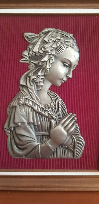 Madonna con cornice legno
