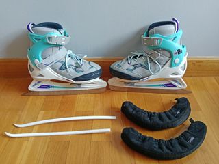 Patines hielo, cubre cuchillas y bolsa