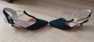 OFERTA!! CUPLE Zapato mujer tacón bajo en piel.