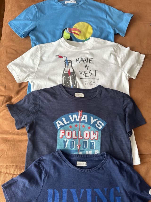Lote de 4 camisetas Zara y Brotes 8-10 años