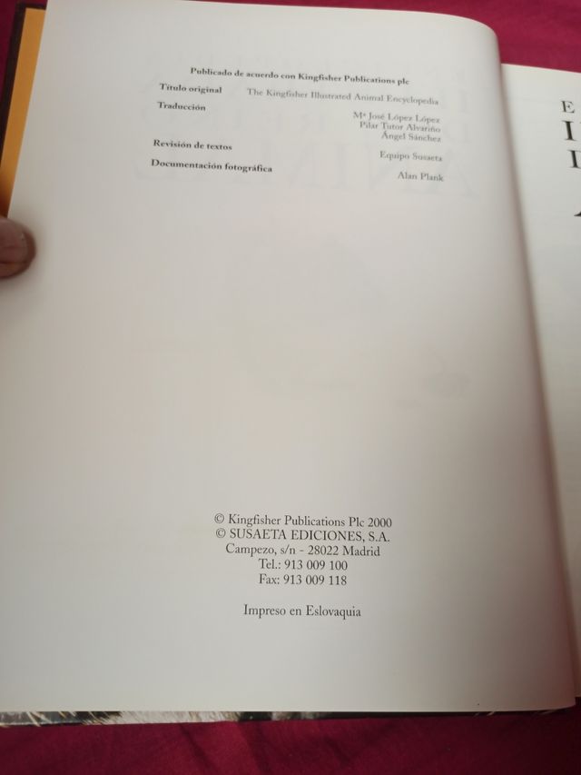 3x2 ENCICLOPEDIA ILUSTRADA DEL REINO ANIMAL