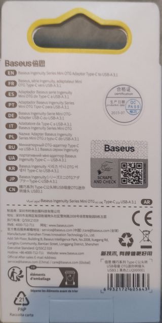 Adaptador Tipo c a usb