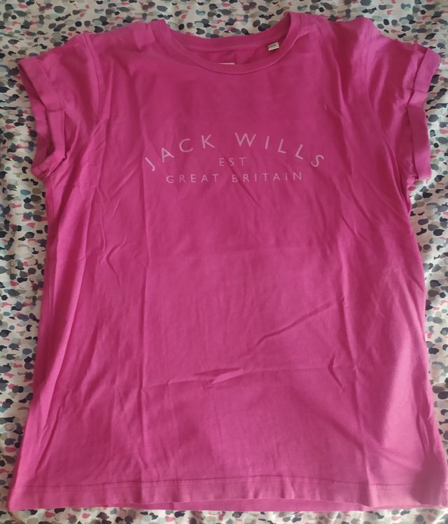 CAMISETA BÁSICA DE MANGA CORTA ROSA