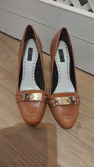 Zapatos piel color  camel