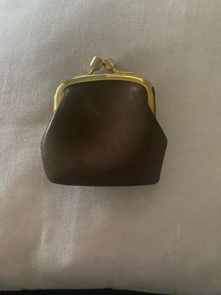 MONEDERO VINTAGE PEQUEÑO MARRON PIEL