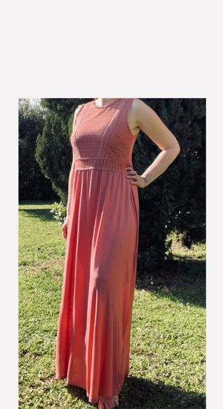 Abito lungo rosa antico taglia L