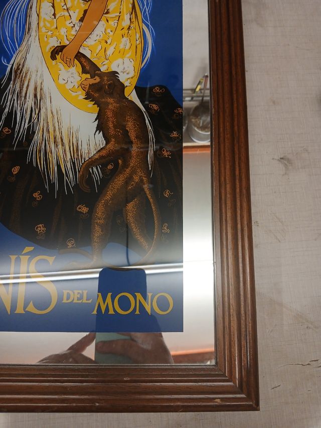 Cuadro espejo decoración anís del mono