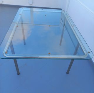 Mesa comedor de cristal