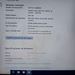Portatil toshiba intel celeron 1.6