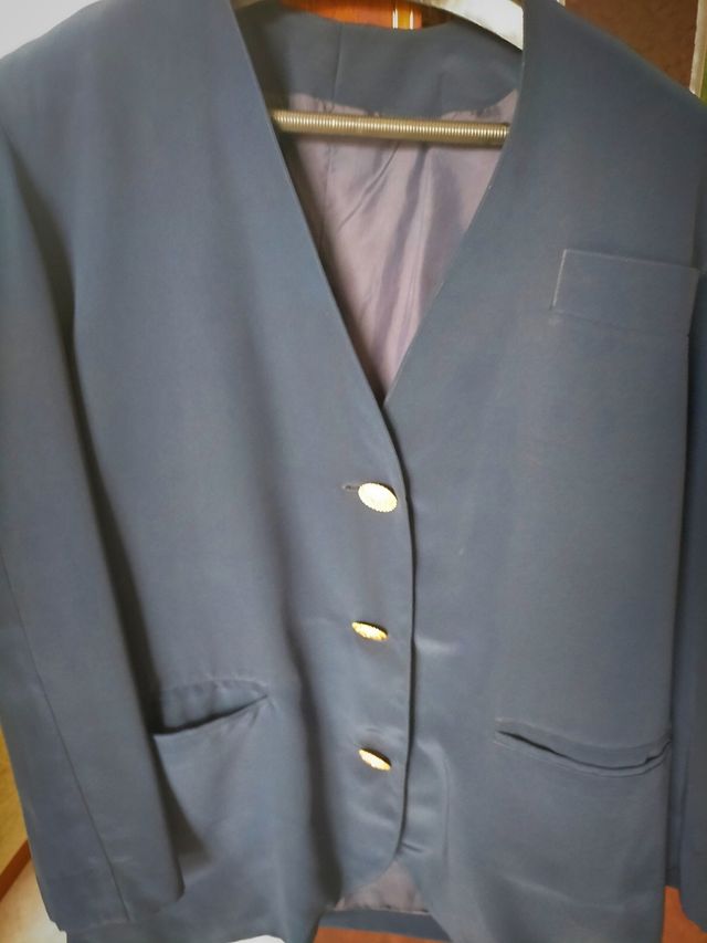 Chaqueta clasica de señora azul