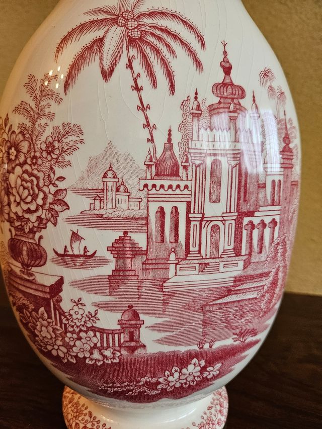 Jarrón porcelana de la Cartuja