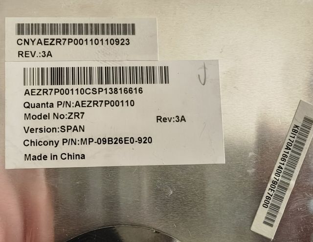 Teclas Teclado Acer - AEZR7P00110