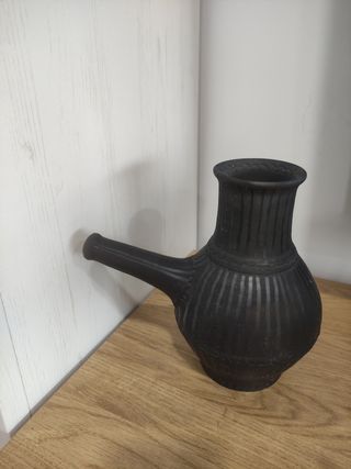 Botijo decorativo cerámica negra