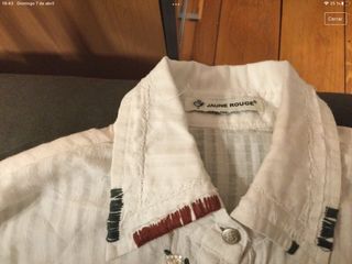 Camisa señora bordada. Marca Jaune Rouge.