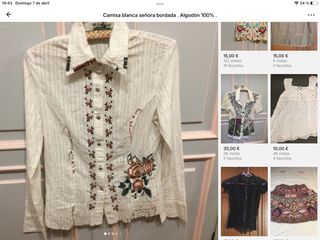 Camisa señora bordada. Marca Jaune Rouge.