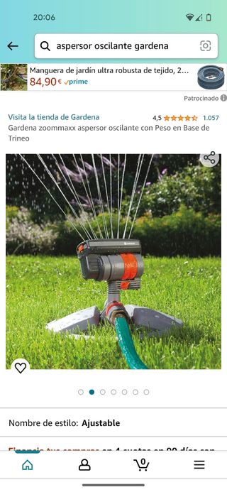 Aspersor oscilante gardena Zoommaxx