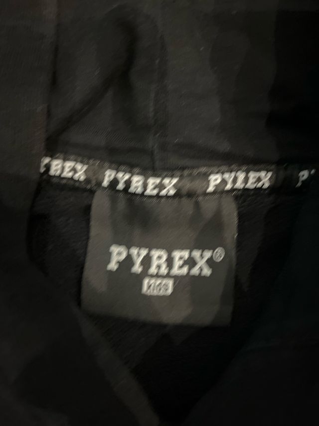Felpa Pyrex nera bianca e rossa