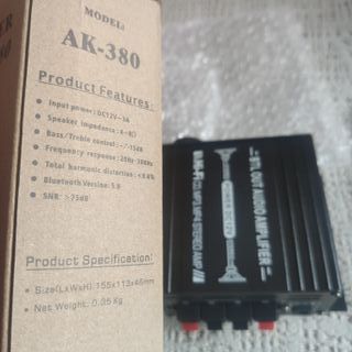 Amplificador audio Bluetooth, EQ, USB, etc