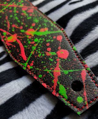 Correa Paintball 100% cuero guitarra bajo 