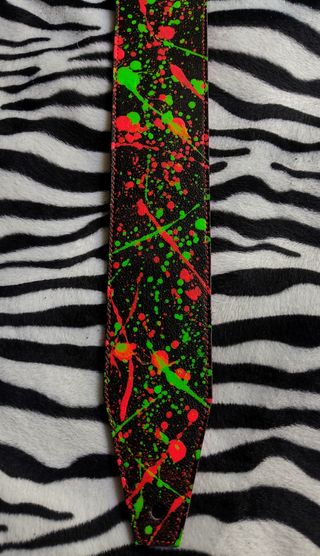 Correa Paintball 100% cuero guitarra bajo 