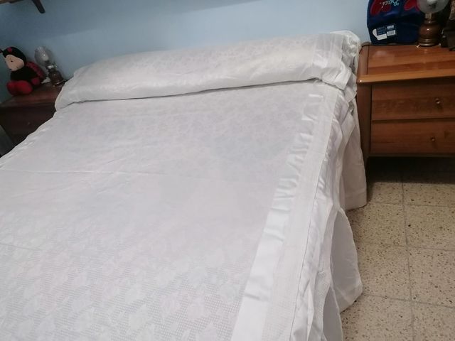 Coperta letto matrimoniale cotone finemente decora