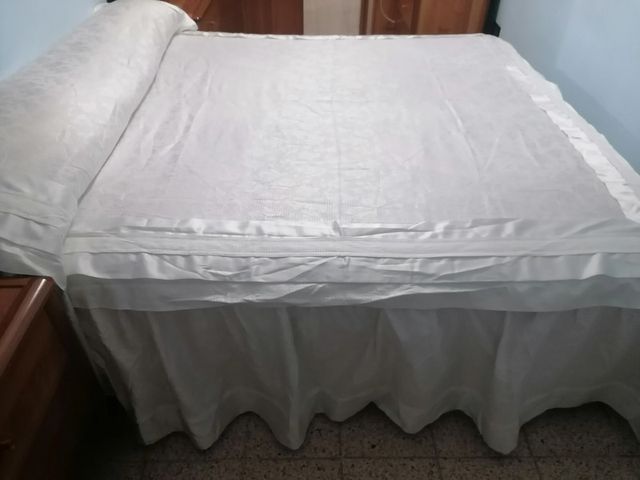 Coperta letto matrimoniale cotone finemente decora