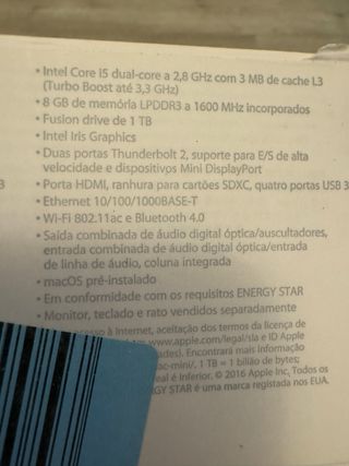 Mac mini 2014 Intel core i5 2.8GHz - 8GB - 1TB