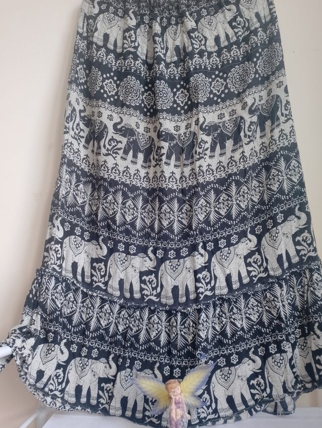 Falda étnica con estampado 