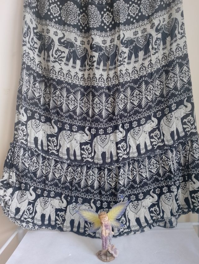 Falda étnica con estampado 