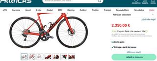 Bicicleta de carretera de alto rendimiento BMC