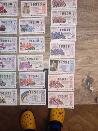 LOTE DECIMOS LOTERIA NACIONAL 1996