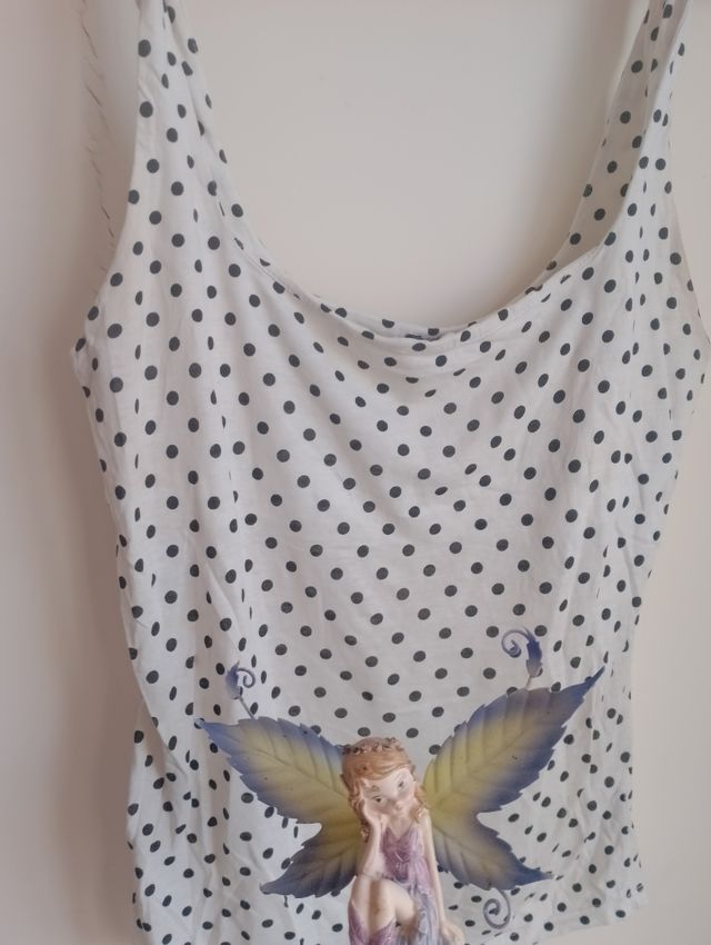 Camiseta tirantes con puntos